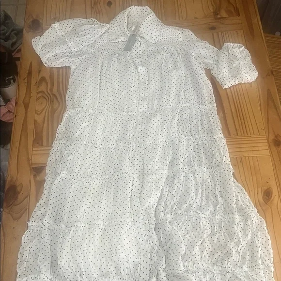 Anthropologie Long-Sleeve Smocked Tiered Maxi Dress - Picture 2 of 14